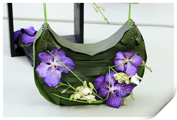 Orchid handbag Print by Ruth Hallam