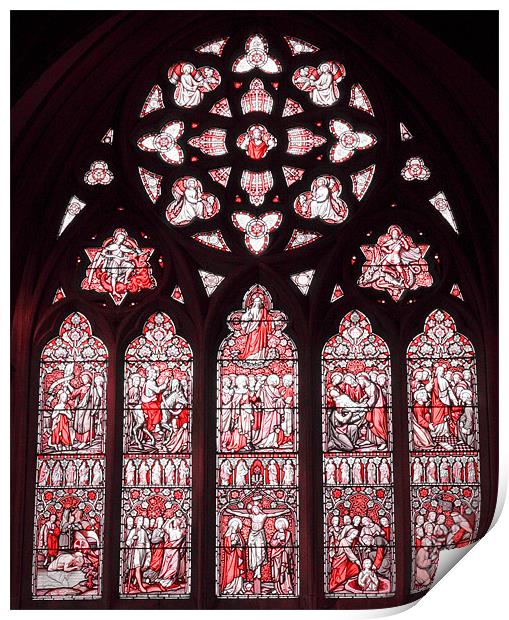 Stained glass window Print by Ruth Hallam