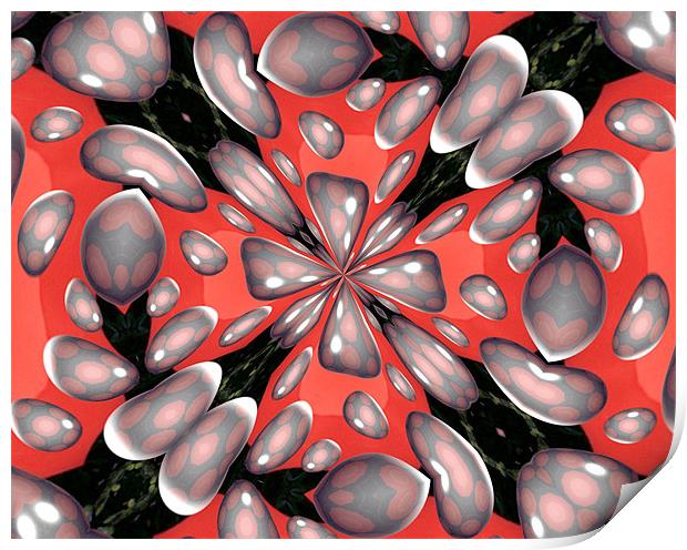 Red bubbles large Print by Ruth Hallam