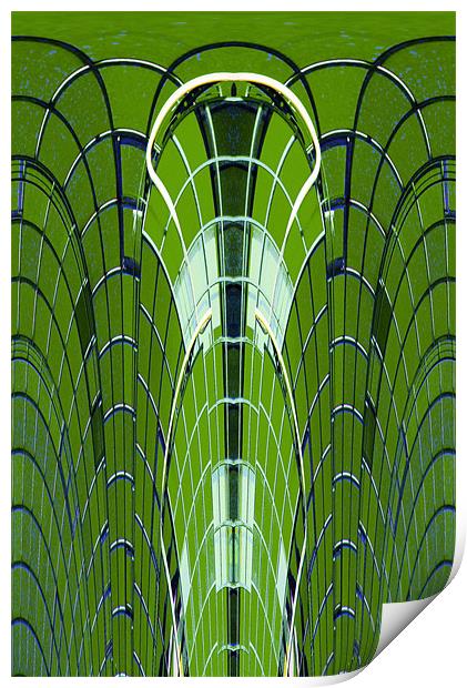Modern building abstract 3 Print by Ruth Hallam