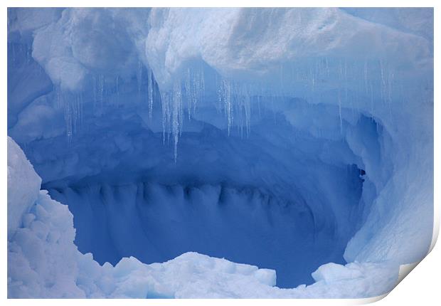 Ice crystals 3 Print by Ruth Hallam