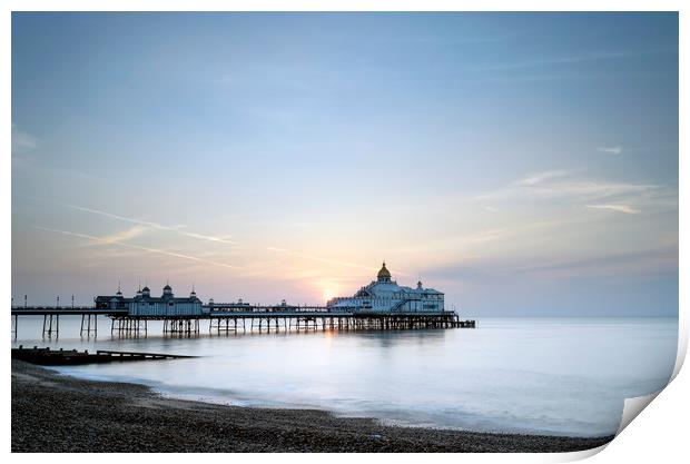 Sunrise over Eastbourne Pier Print by Jenni Alexander