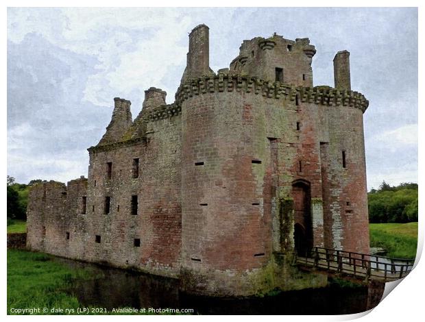 Caerlaverock Castle Print by dale rys (LP)