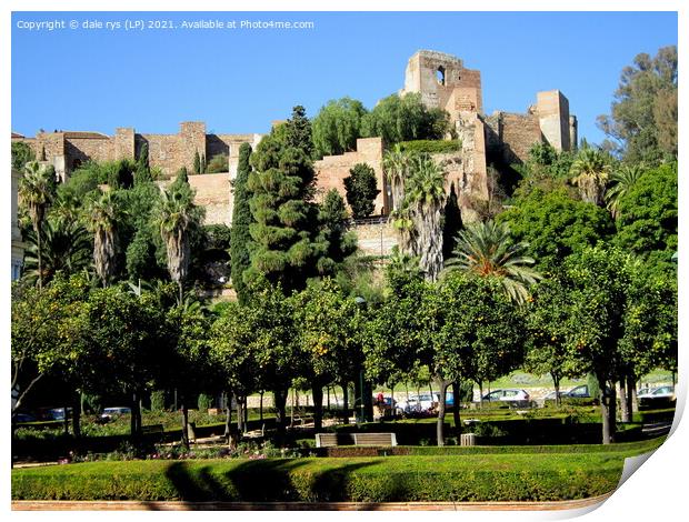 malaga spain castle Print by dale rys (LP)