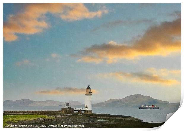 TOBERMORY MULL LIGHTHOUSE argyll and bute Print by dale rys (LP)