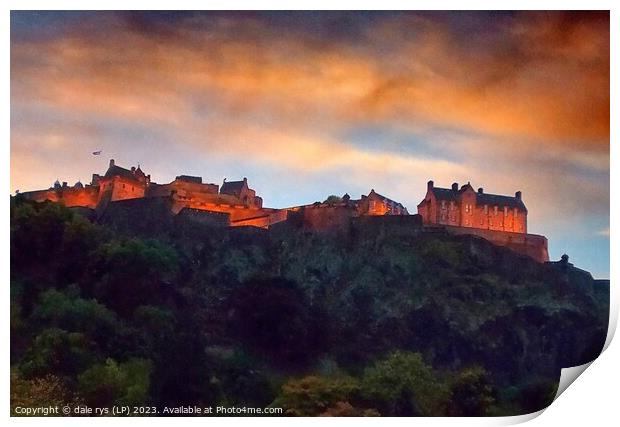 Serene Castle Amidst Clouded Skies Edinburgh castl Print by dale rys (LP)