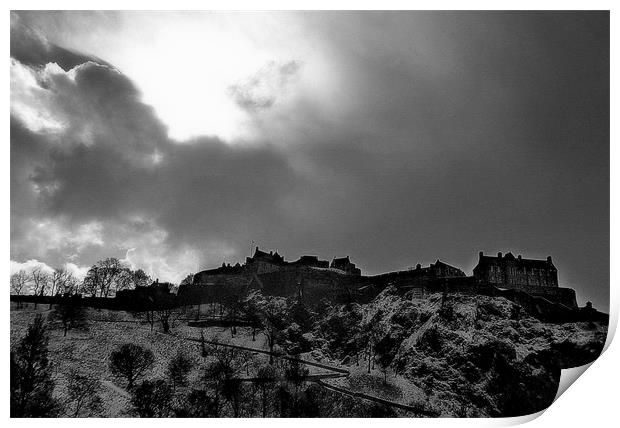 moody edinburgh castle Print by dale rys (LP)