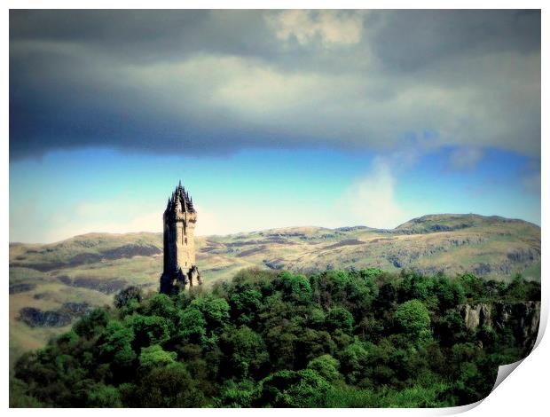  wallace monument ..stirling Print by dale rys (LP)