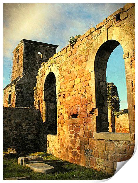  ruin church,north berwick Print by dale rys (LP)