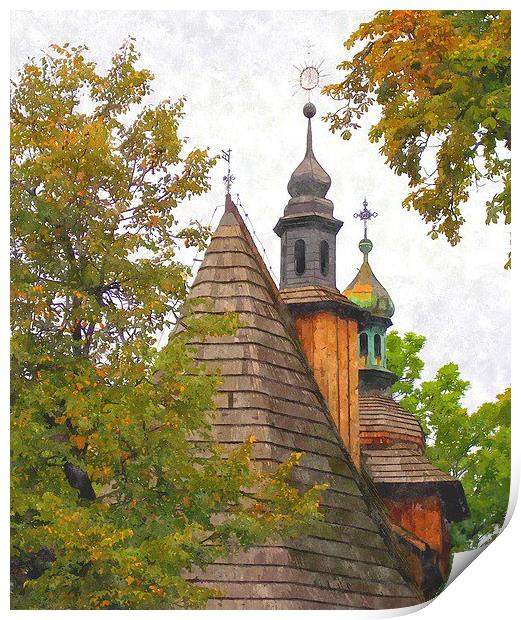  wooden church...poland Print by dale rys (LP)