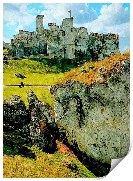  ogrodzieniec castle,poland Print by dale rys (LP)