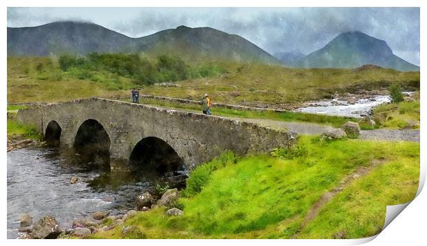 ol'sligachan bridge - skye Print by dale rys (LP)