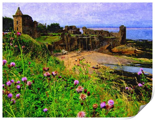 down at st.andrews saint andrews Print by dale rys (LP)