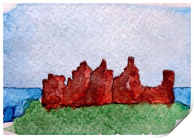 dunluce castle Print by dale rys (LP)