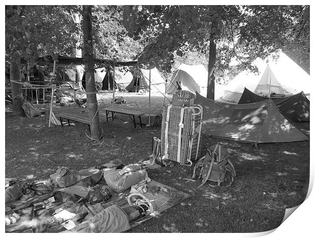 WW1 Camp Print by Donna Townsend