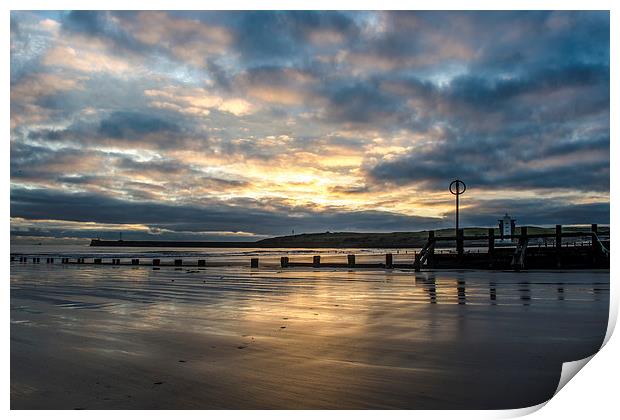 Aberdeen Beach at Sunrise Print by Michael Moverley