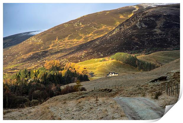 Autumn at Spittal of Glenshee Print by Michael Moverley