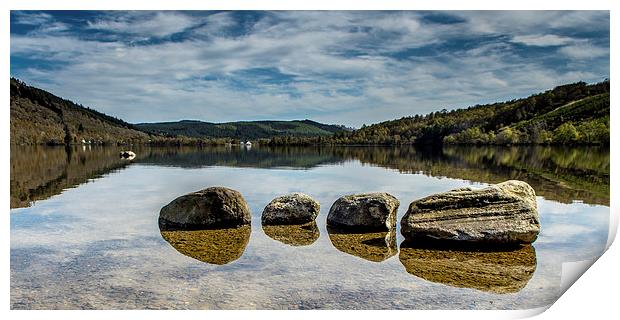 Reflections of Loch Achilty Print by Michael Moverley