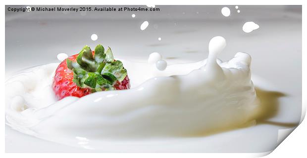  Strawberry Splash ! Print by Michael Moverley