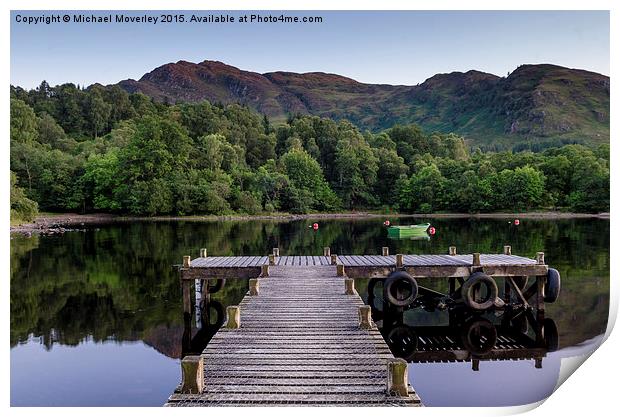  Serenity at St Fillans Print by Michael Moverley