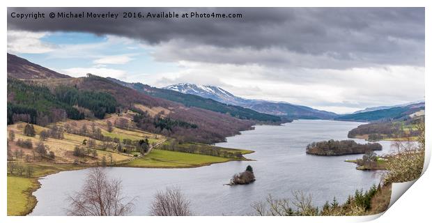 Queens View, Loch Tummel Print by Michael Moverley
