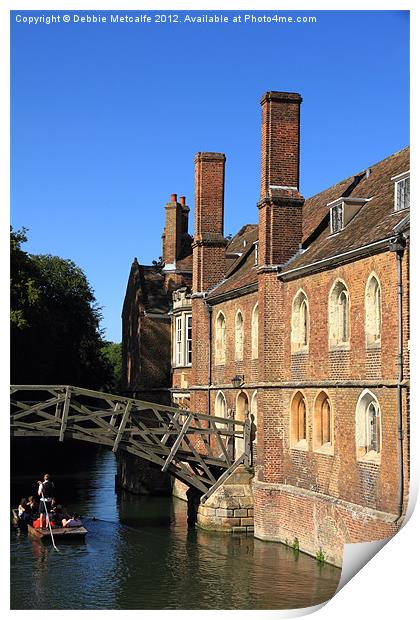 View of River Cam Print by Debbie Metcalfe