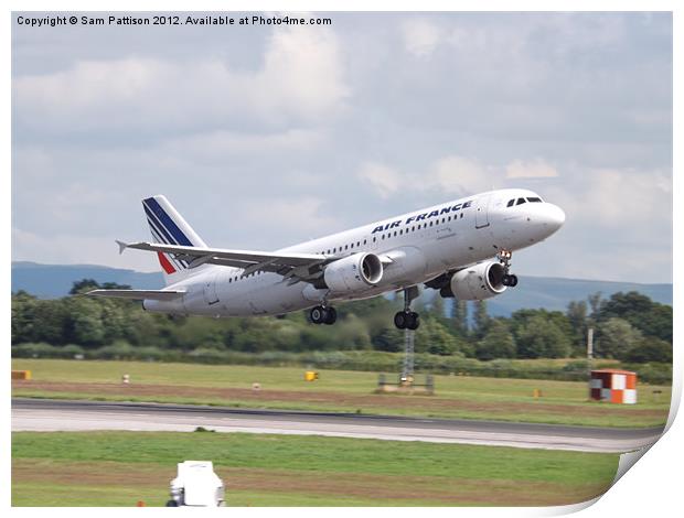 Air France lift-off Print by Sam Pattison