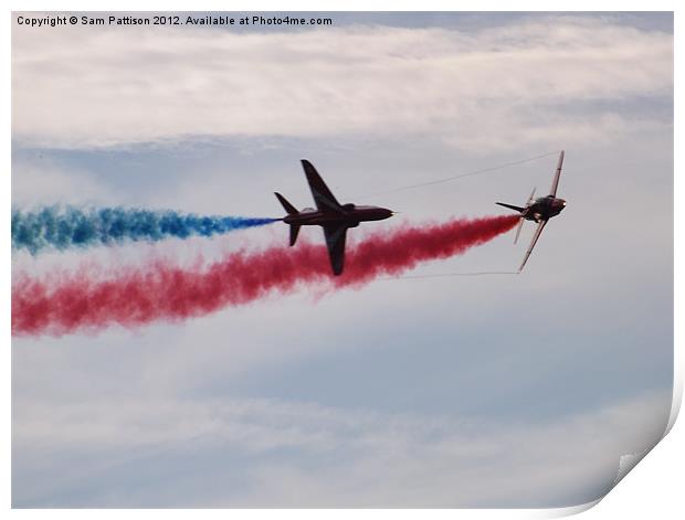 2 Red Arrows Print by Sam Pattison