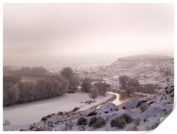 Snow Storm Redlands Canal Print by Patti Barrett