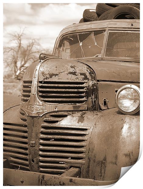 Dodge Truck from times past... Print by Patti Barrett