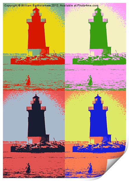 Lighthouse Pop Art Print by Beach Bum Pics