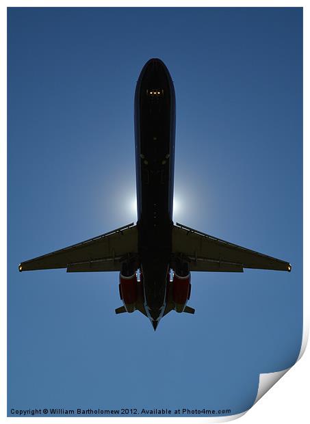 Plane Silhouette Eclipse Print by Beach Bum Pics