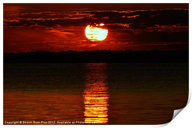Multiline Sunset Print by Beach Bum Pics
