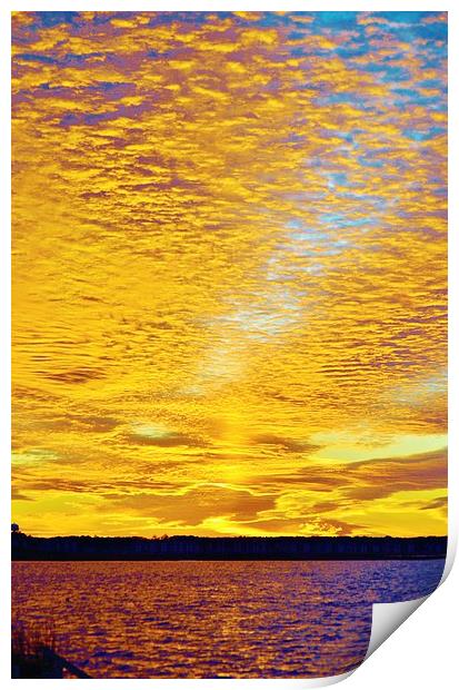 Golden Sunset Print by Beach Bum Pics