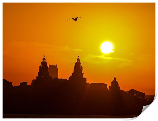 Pier Head Silhouette Print by Jed Pearson