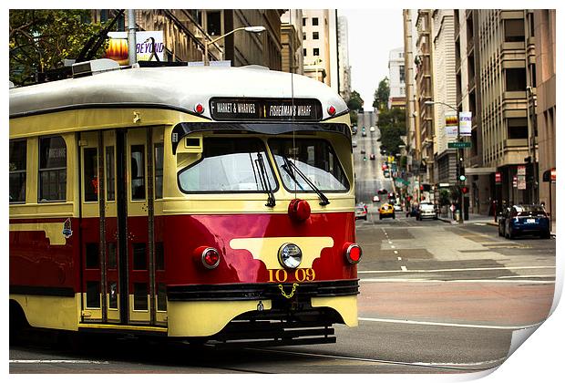 San Francisco Tram Print by Jed Pearson