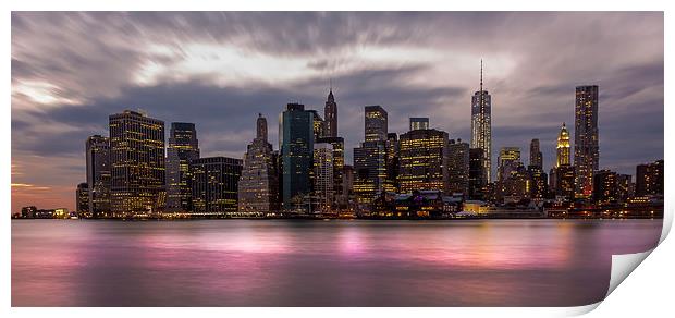 Lower Manhattan Skyline Print by Jed Pearson