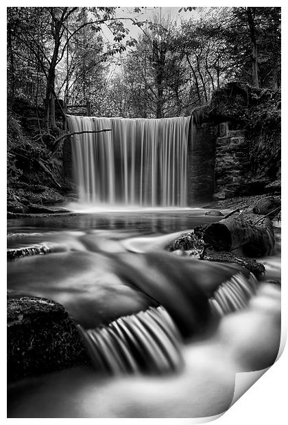  Nant Mill Falls Print by Jed Pearson