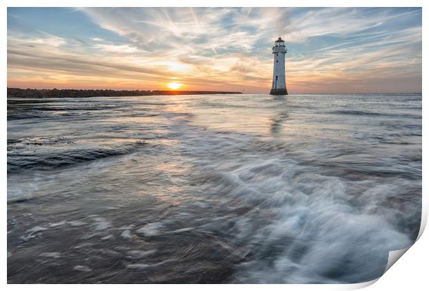 New Brighton sunset Print by Jed Pearson