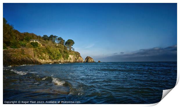 Lee Bay, North Devon Print by Roger Fleet