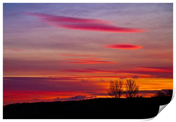 Lenticular Cloud Sunrise Print by Adrian Maricic