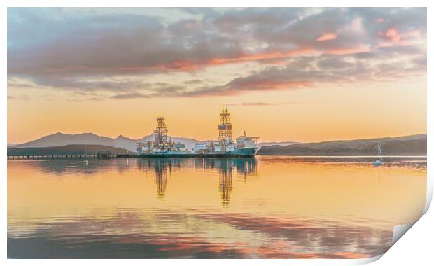 River Clyde Sunset Print by Tylie Duff Photo Art