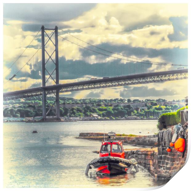 The Forth Road Bridge From North Queensferry Harbo Print by Tylie Duff Photo Art