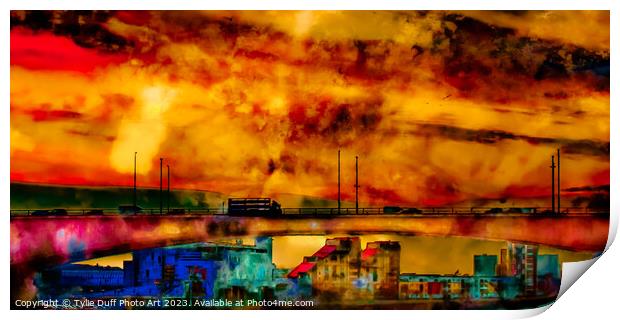 Surreal City Sunset  Print by Tylie Duff Photo Art
