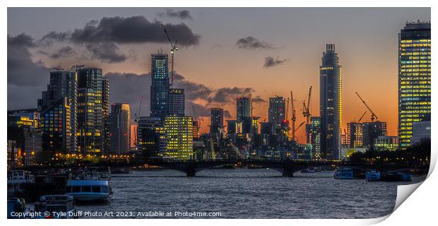 London Skyline from Westminster Bridge Print by Tylie Duff Photo Art