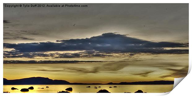 Arran Sunset from Seamill Beach Print by Tylie Duff Photo Art