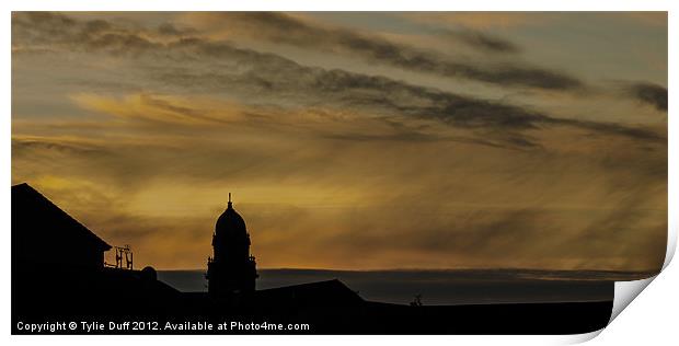 Mesmerizing Sunset Over the Historic Glasgow Skyli Print by Tylie Duff Photo Art