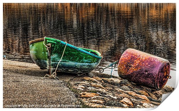 Boat in Daibaig Harbour Print by Tylie Duff Photo Art