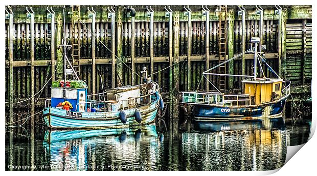 Fishing Boats in Ullapool Harbour Print by Tylie Duff Photo Art