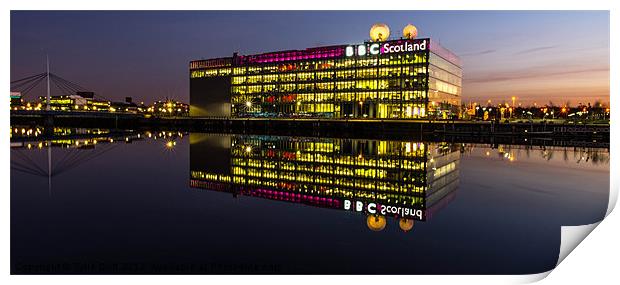 BBC Scotland HQ on the Clyde at Glasgow Print by Tylie Duff Photo Art